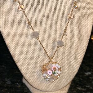 Betsey Johnson Jewel Heart Pendant Chain